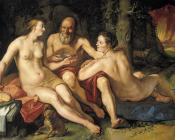 亨德里克格兹乌斯 - Lot and his Daughters